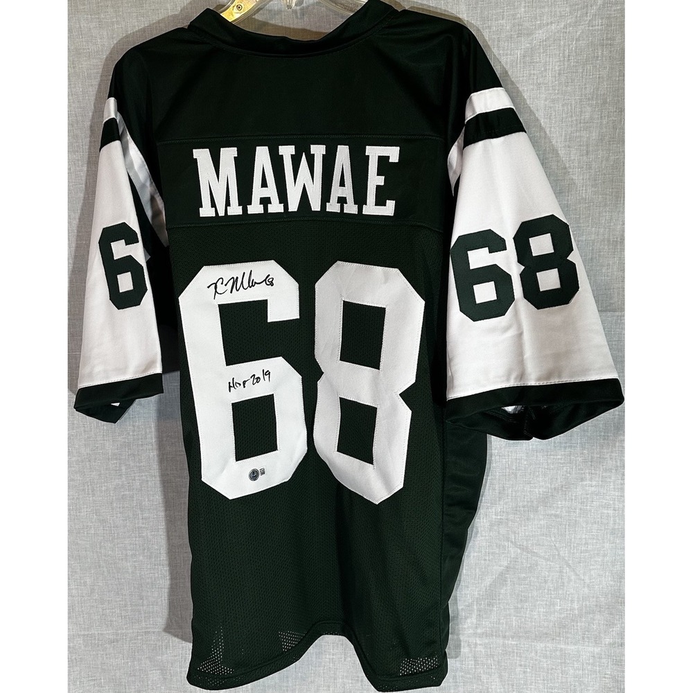 Kevin Mawae Signed New York Jets #68 Jersey HOF 2019 BAS Witnessed